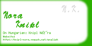 nora knipl business card